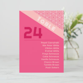 Geometrische Rose Red Wedding Chart Card Card Einladung
