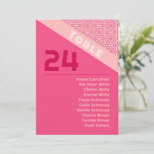 Geometrische Rose Red Wedding Chart Card Card Einladung