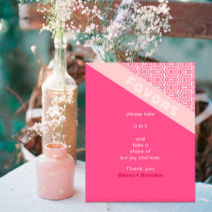 Geometrische Rose Rote Gastgeschenke Hochzeiten Sockelschild
