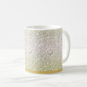 Geometrische Roségold-Herzmuster Kaffeetasse