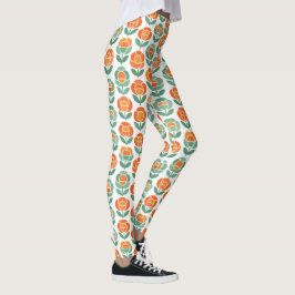 Geometrische Rosenliebe Leggings