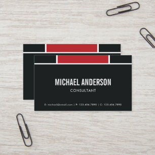 Geometrische, rote und Berufliche Visitenkarte