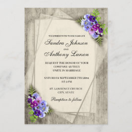 Geometrische Rustikale Elegante Stiefmütterchen Ho Einladung