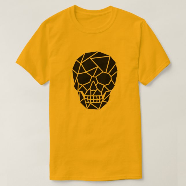 Geometrische Schädelkunst T-Shirt (Design vorne)