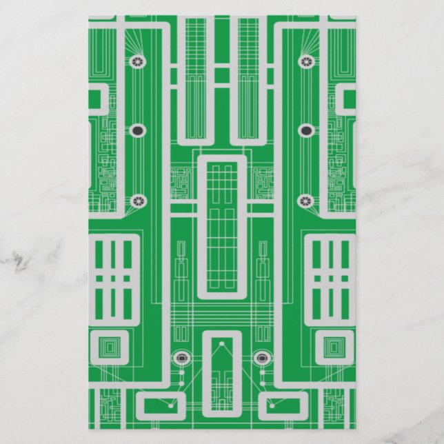 Geometrische Schalttafel Briefpapier (Vorderseite)