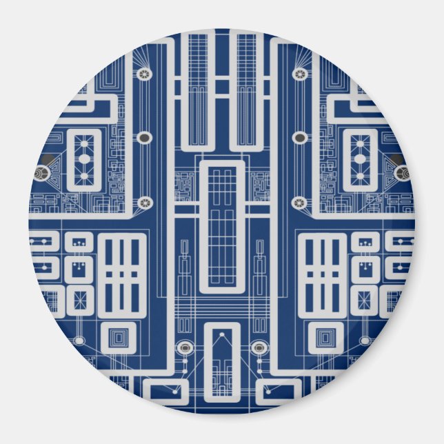 Geometrische Schalttafel Magnet (Vorne)
