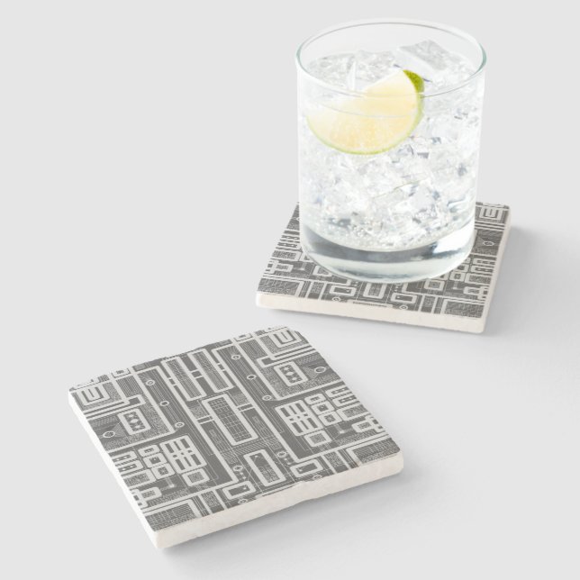 Geometrische Schalttafel Steinuntersetzer (Seitenansicht)