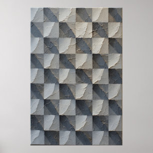 Geometrische Schatten: Eine bildhauerische TexturI Poster