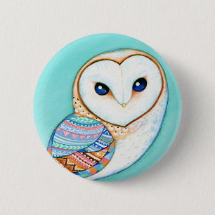 Geometrische Schleiereule Button
