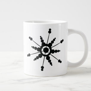 Geometrische Schneeflocken-Blase Winterurlaub  Jumbo-Tasse