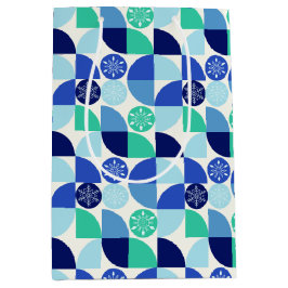 Geometrische Schneeflocken - Hintergrund - Geschen Mittlere Geschenktüte