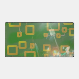 Geometrische Schreibmatte für grüne und gelbe Quad Schreibtischunterlage