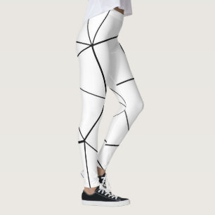 Geometrische Schwarz-weiße Dreieckslinien cool Leggings