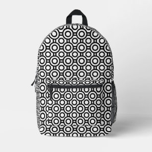 Geometrische schwarz-weiße Polka-Punkte gedruckte  Bedruckter Rucksack