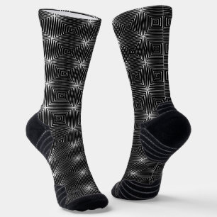 Geometrische schwarze Illusion Socken