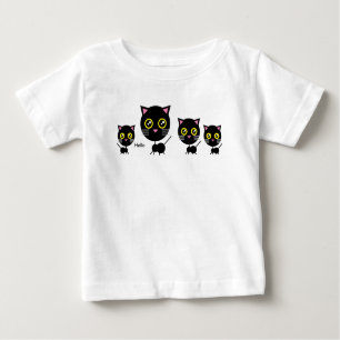 Geometrische schwarze Katze Baby T-shirt