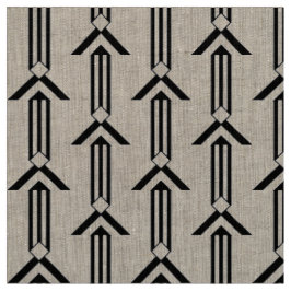 Geometrische schwarze Streifen und Sparren-Gewebe Stoff