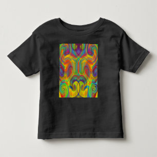 GEOMETRISCHE SCHWIMMERKUNST ABSTRAKT KLEINKIND T-SHIRT