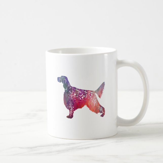 Geometrische Silhouette des englischen Setter Dog  Kaffeetasse (Rechts)