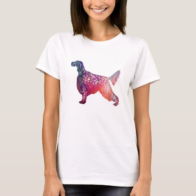 Geometrische Silhouette des englischen Setter Dog  T-Shirt (Vorderseite)