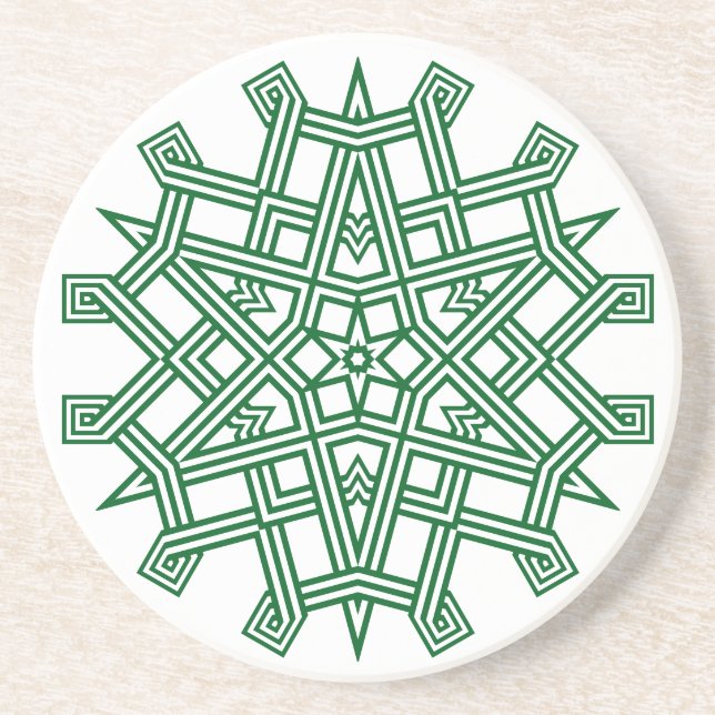 Geometrische Snowflake-Untersetzer Getränkeuntersetzer (Vorne)