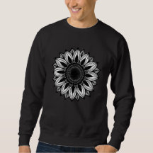 Geometrische Sonnenblumen-Mandala-Grafik