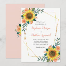 Geometrische Sonnenblumenpfirsichblume Rose Blumen