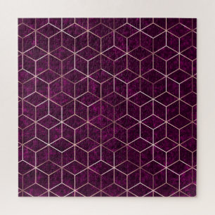 Geometrische Sparkle-Gold-Foil-Textur Puzzle