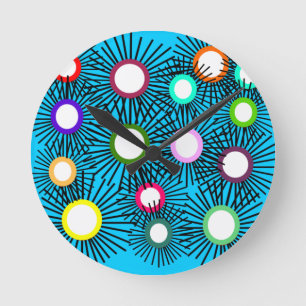 Geometrische Spike Balls Runde Wanduhr