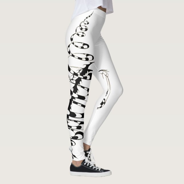 Geometrische spiralförmige Leggings - Visionärer M (Rechts)