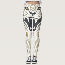 Geometrische Stammes-Tiger-Leggings – Fierce Angul Leggings