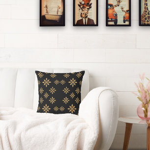 Geometrische, sternähnliche Blume Kissen