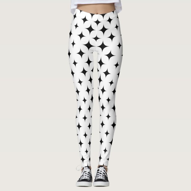 geometrische Sterne Leggings (Vorderseite)