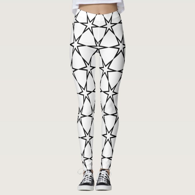 geometrische Sterne Leggings (Vorderseite)
