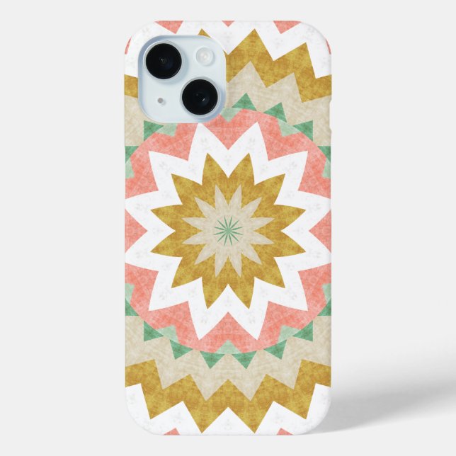 Geometrische Sternexplosion Boho Mandala Pattern Case-Mate iPhone Hülle (Rückseite)