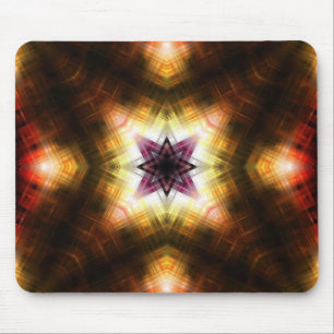 Geometrische Sternexplosion mit Abstraktem Licht Mousepad