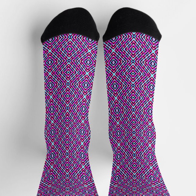 Geometrische Streifen Socken (Oben)