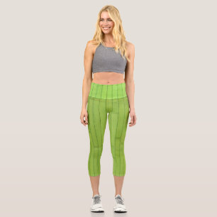 Geometrische Struktur der grünen Farbtöne Capri Leggings