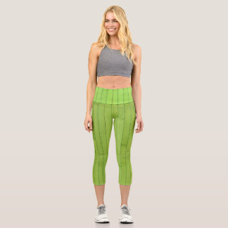 Geometrische Struktur der grünen Farbtöne Capri Leggings