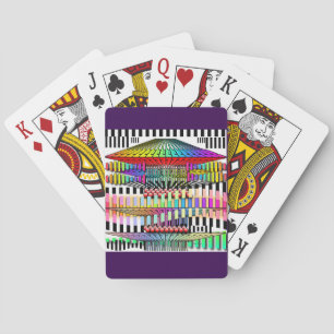 Geometrische Struktur Lila Spielkarten
