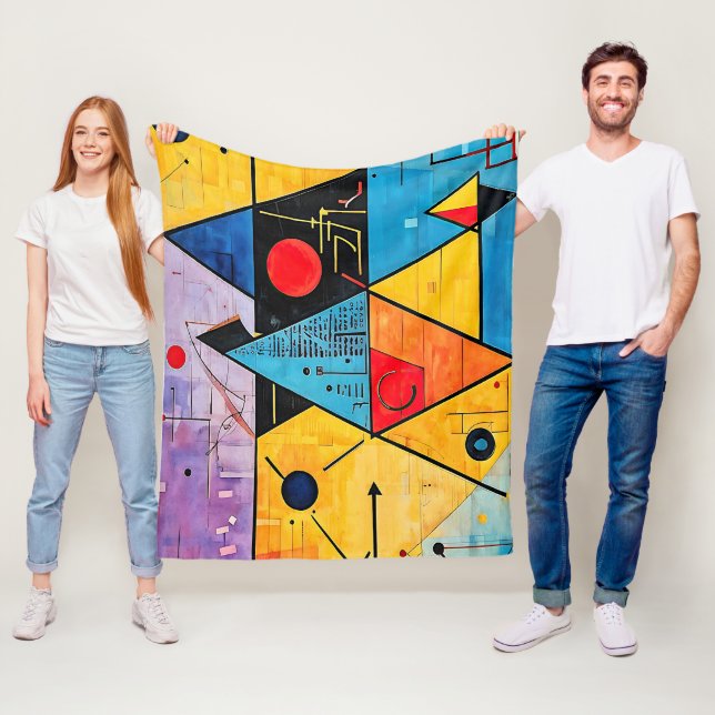 Geometrische Symbole Abstrakt #02 Fleecedecke (Beispiel)