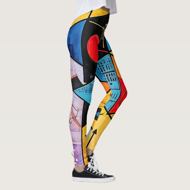 Geometrische Symbole Abstrakt #02 Leggings (Rechts)