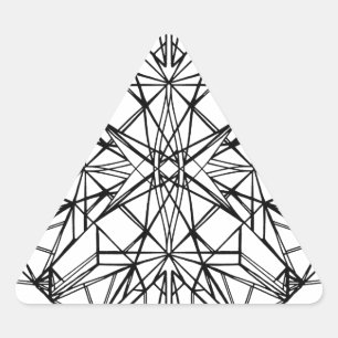 geometrische Symmetrie Dreieckiger Aufkleber