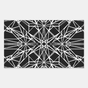 Geometrische Symmetrie Rechteckiger Aufkleber