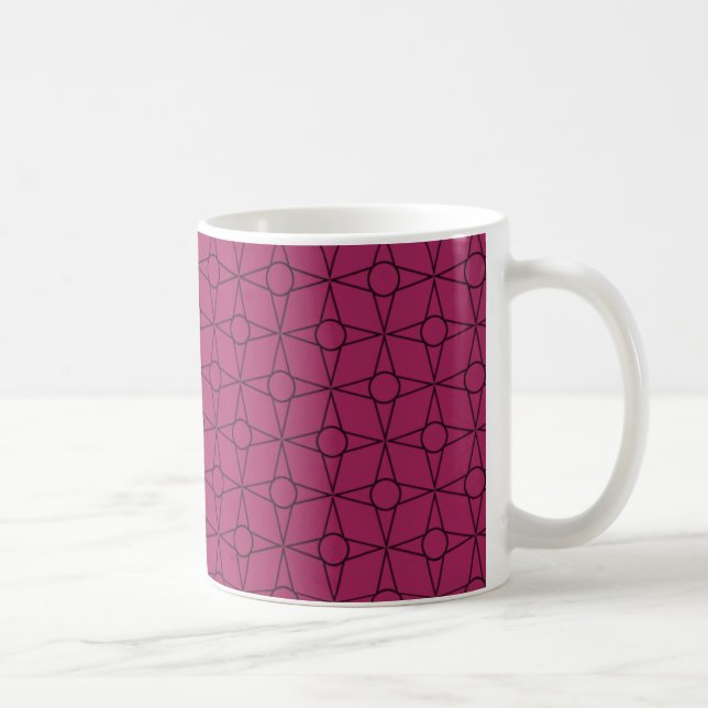 Geometrische Tasse des Vintagen Funks, Magenta (Rechts)