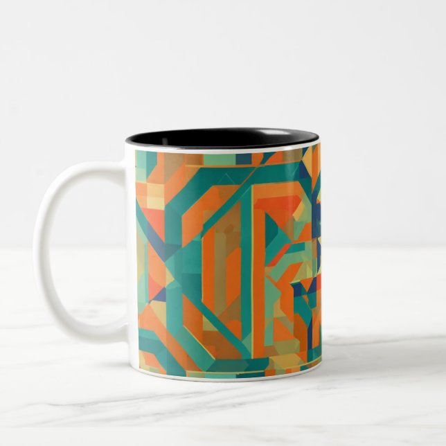 Geometrische Tasse für das dreifarbige Harmonie (Links)
