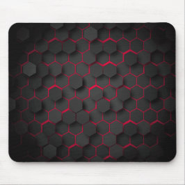 Geometrische Tiefe Modernes Hexagon-Design Mousepad
