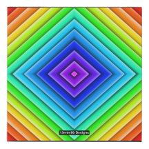 Geometrische Topographie (einzeln) - Faux-Leinwand