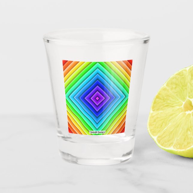 Geometrische Topographie - Schnapsglas (Vorderseite)
