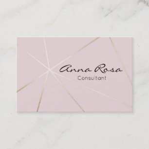 *~* Geometrische trendy Rose Gold Modernes Foil Ro Visitenkarte
